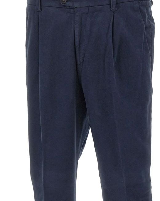 Pantalones plisados Devore de hombre de color Blue