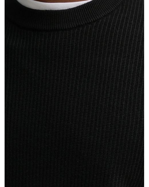 Samsøe & Samsøe Black Crew-Neck Sweater for men