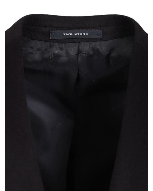 Tagliatore Black Bruce Single-Breasted Coat for men