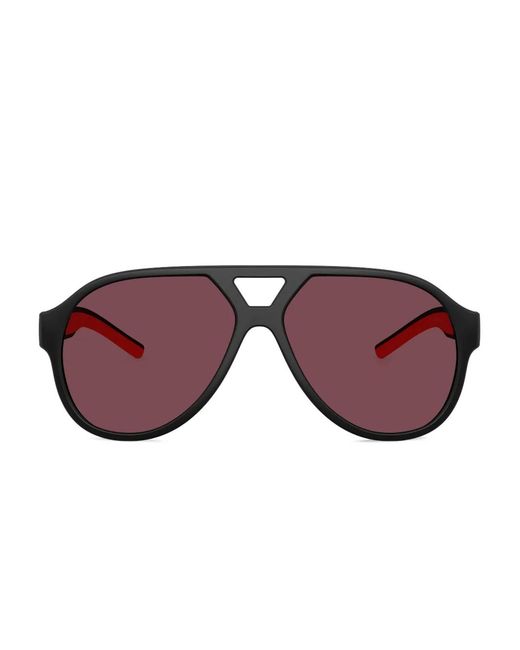 Scuderia Ferrari Purple Pilot-Frame Sunglasses