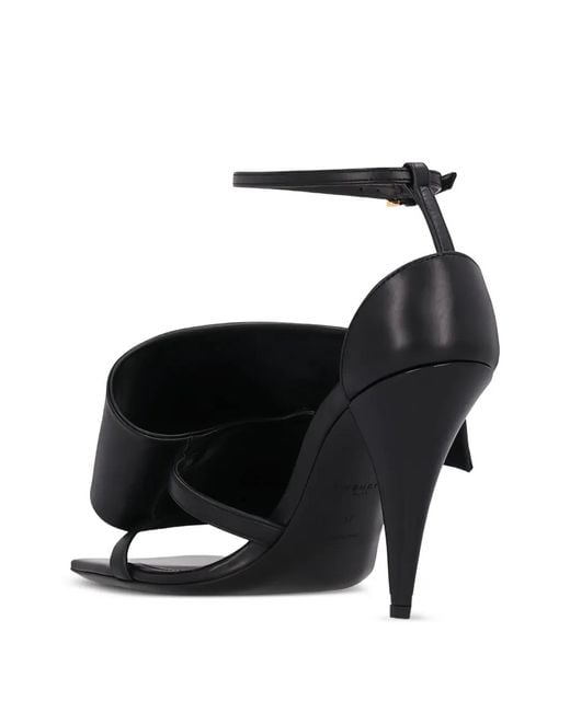 Givenchy Black 100Mm Wrapped Ankle-Strap Sandals