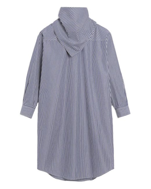 Camicia A Righe Con Colletto Stile Bandana di AMI in Blue