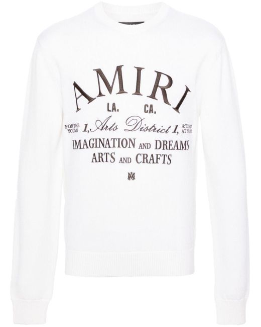 Amiri Arts District Pullover aus Wolle in White für Herren