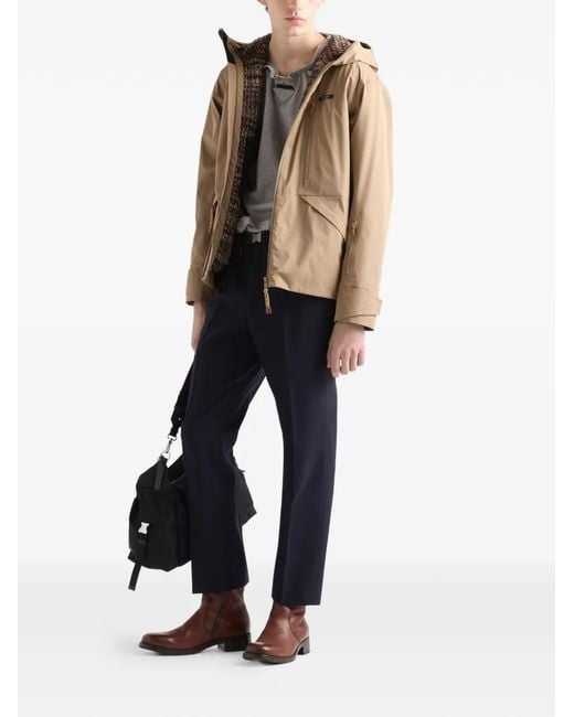 Prada Natural Technical Hooded Jacket for men