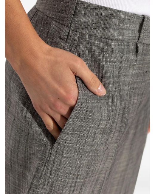 Jil Sander プリーツ シルクショートパンツ Gray