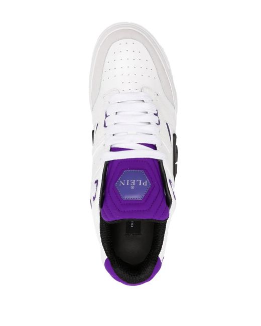Philipp Plein White Phantom Street Leather Sneakers