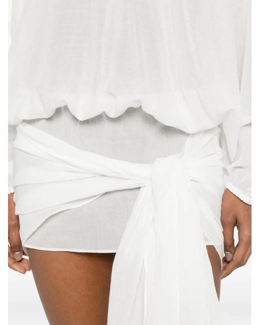 Christopher Esber White Porto Tie-Waist Dress