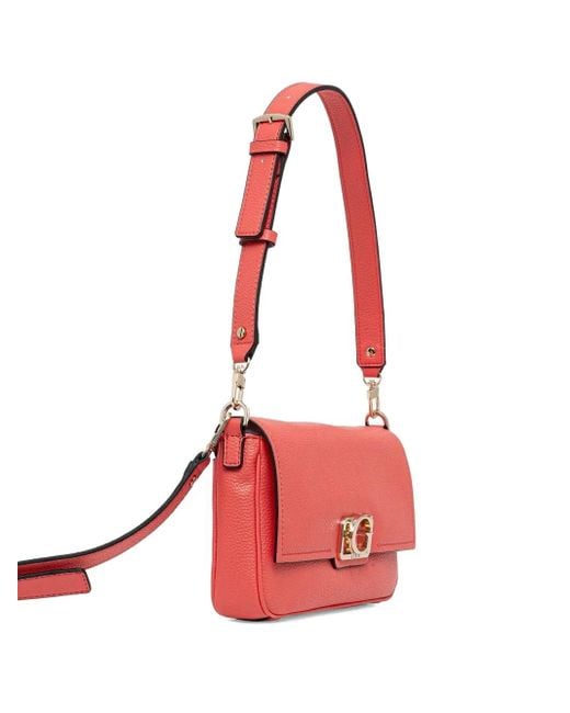 Guess Red Flap-Detail Shoulder Bag