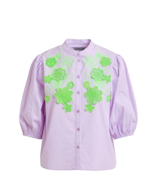 Essentiel Antwerp Pink Embroidered Shirt