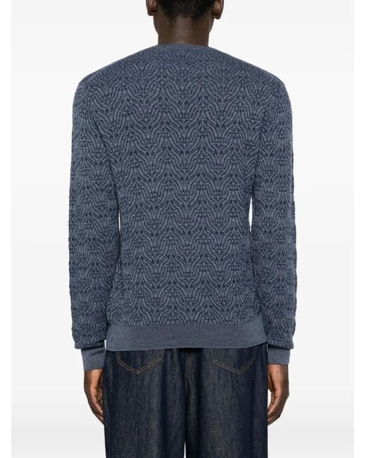 Etro Blue Pull À Col Rond for men