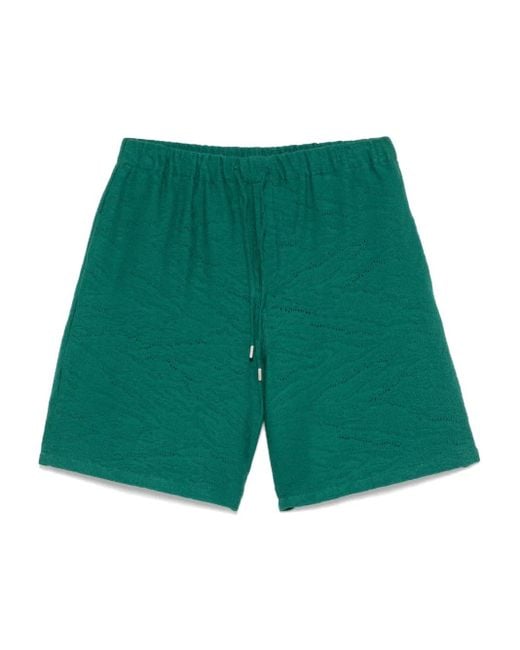 Arte' Green Crochet Shorts for men