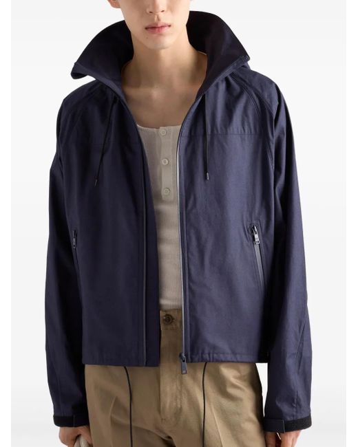 Prada Blue Cotton Jacket for men