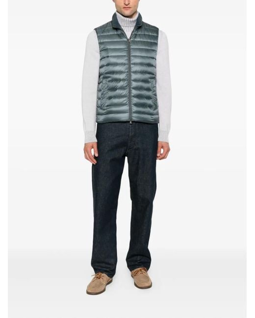 Herno Blue Polyamide Gillet for men