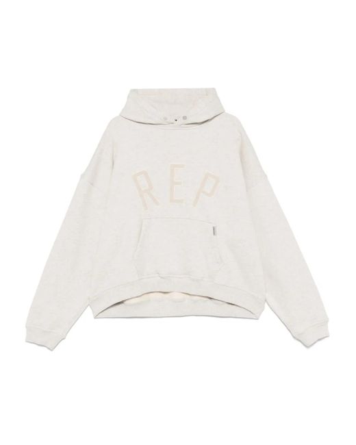Represent White Rep Appliqué Hoodie for men