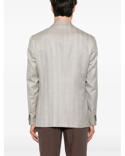 メンズ Corneliani ヘリンボーン ジャケット Gray