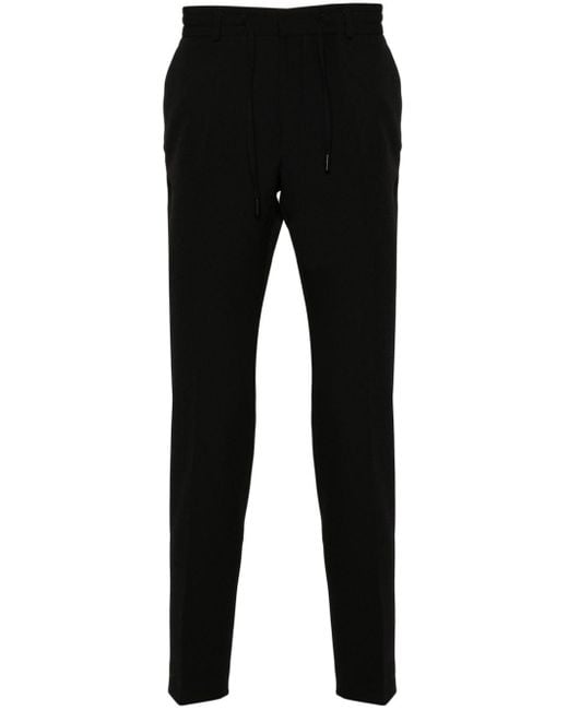 Karl Lagerfeld Black Logo-patch Trousers for men