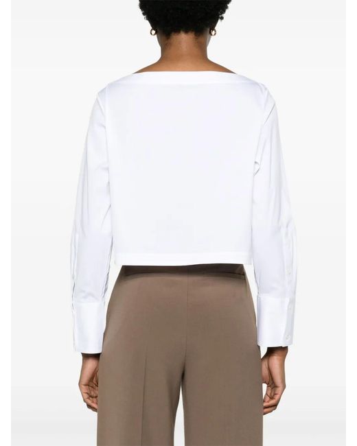 Theory White Boat Blouse