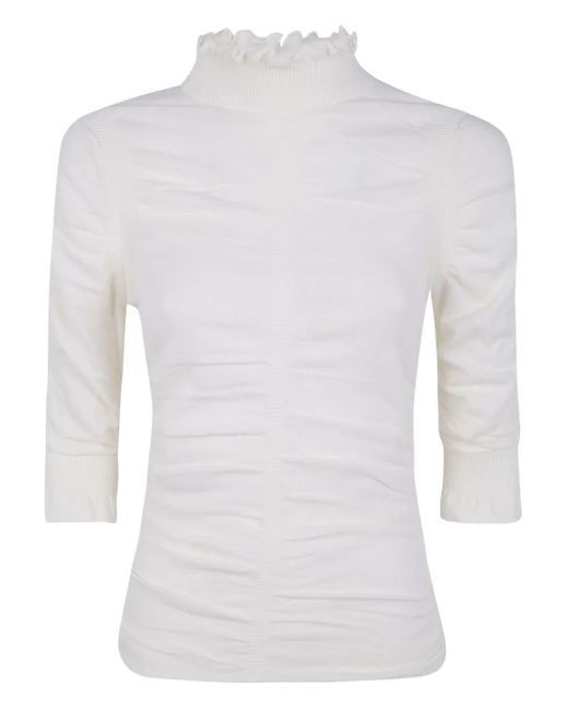 Twinset White Ruffled Top