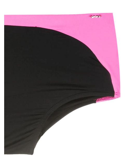 Amir Slama Black Panelled Swim Trunk for men