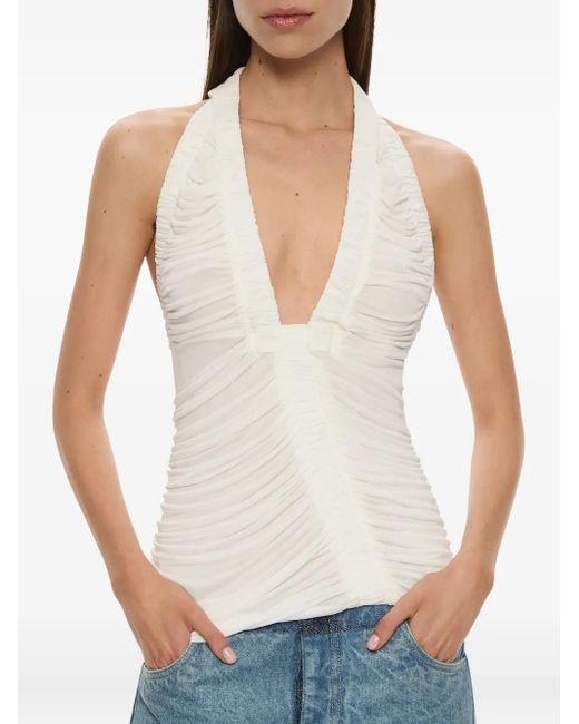 Christopher Esber Blue Orion Ruffled Top