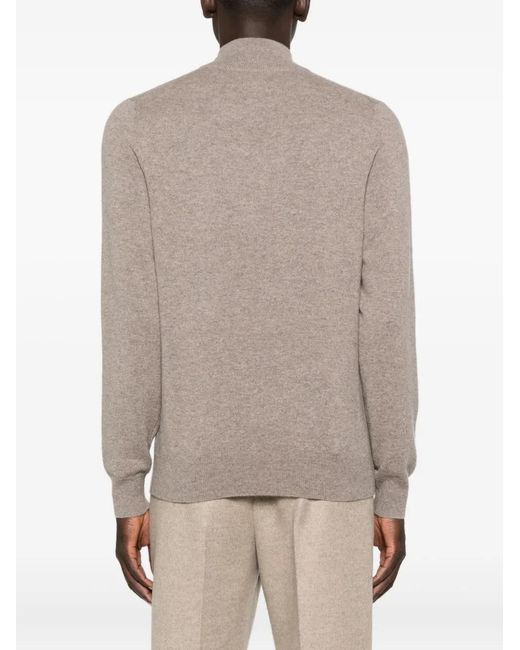 Bompard Brown Zip-Fastening Sweater for men