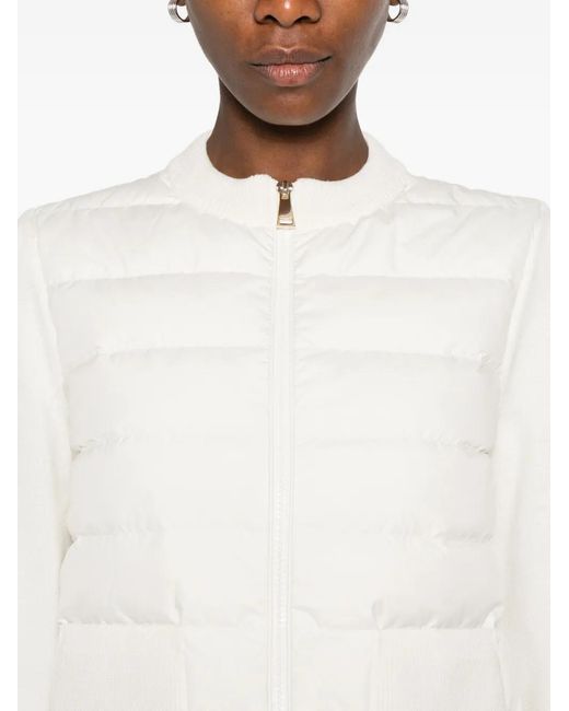 Moncler White Padded Cardigan
