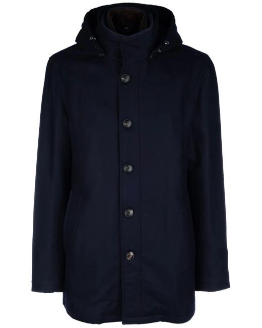 メンズ Barba Napoli ウール ジャケット Blue