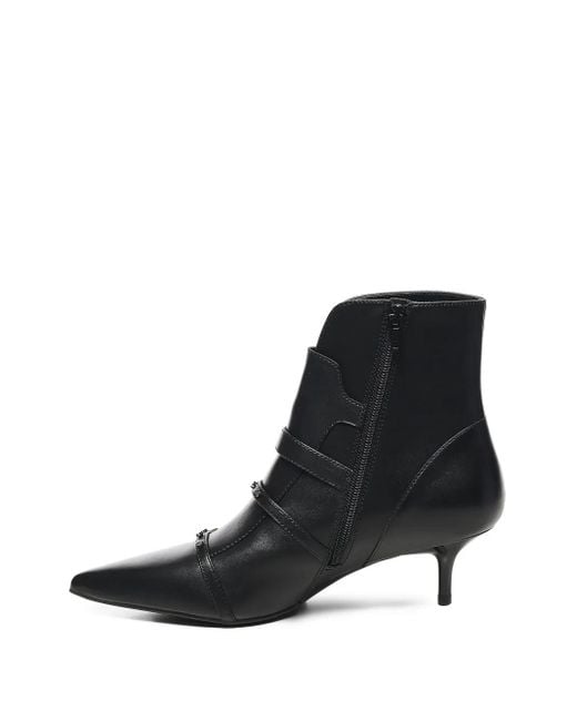 Pinko Black Spitze Stiefel mit Schnallendetail