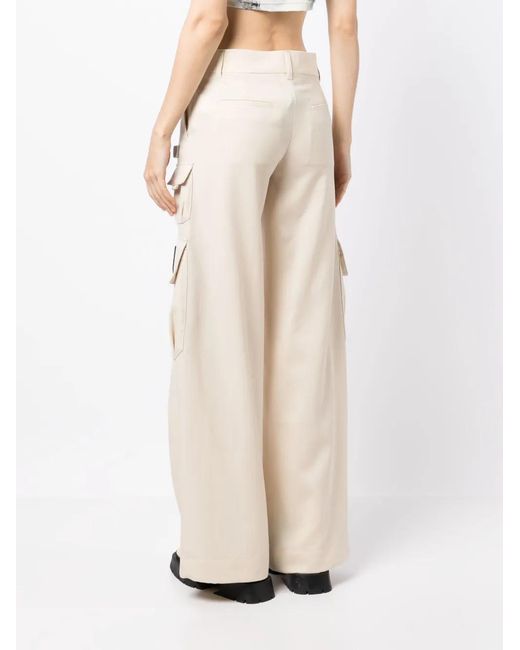 Off-White c/o Virgil Abloh Natural Toybox Wide-Leg Cargo Trousers