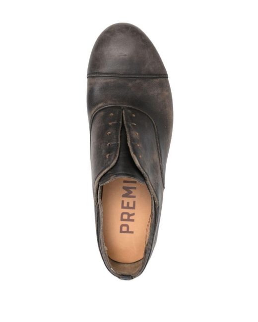 Premiata Brown Leather Oxford Shoes for men