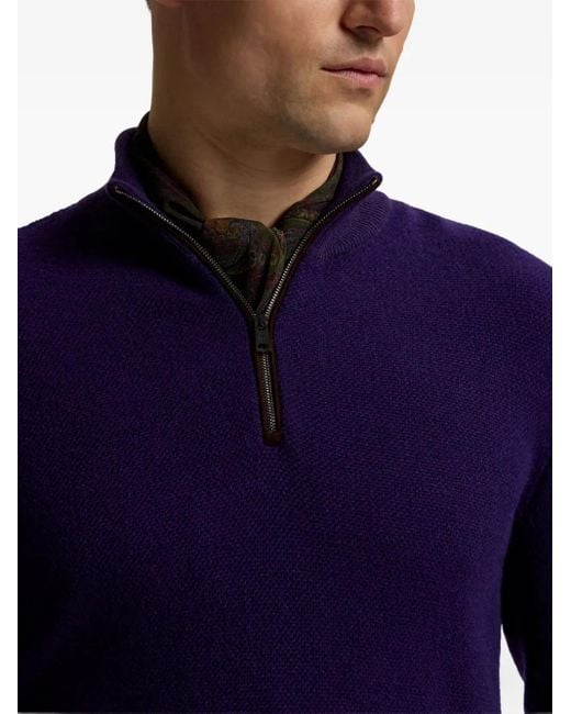 Ralph Lauren Kaschmirpullover Mit Reißverschluss in Blue für Herren