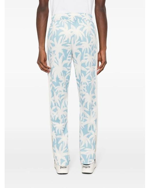 Palm Angels Blue Palms Track Pants for men