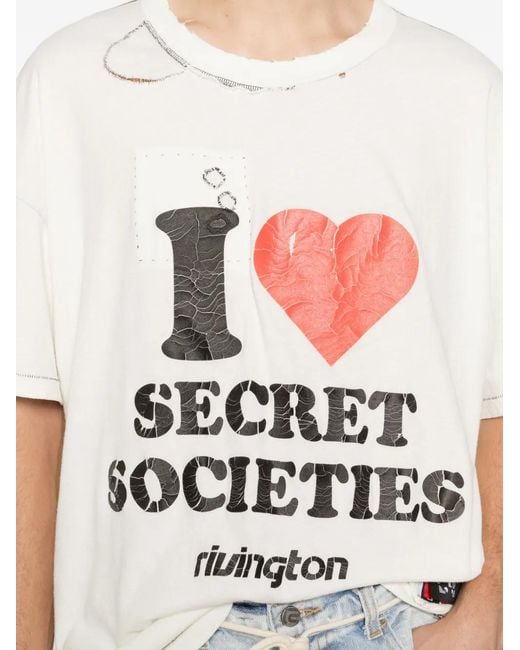 RIVINGTON roi Rebis White Graphic-Print T-Shirt for men