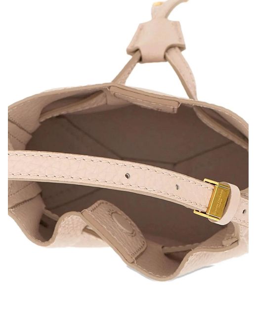 Gianni Chiarini White Sienna Leather Bucket Bag