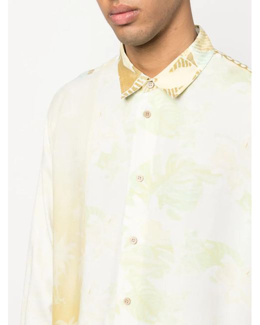 Magliano Natural Graphic-Print Cotton Shirt for men