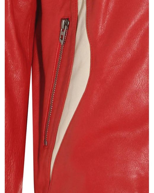 DIESEL Red Adam Biker Jacket for men