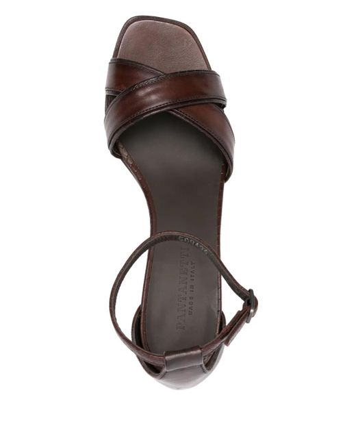Pantanetti Brown 60Mm Leather Sandals