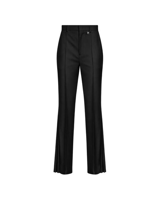 GIUSEPPE DI MORABITO Black Pleated Flared Trousers