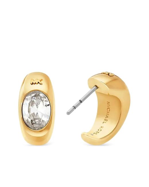 Michael Kors ジルコニア フープピアス Metallic