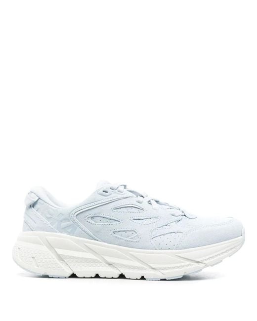 Hoka One One White Clifton L Low-Top Sneakers
