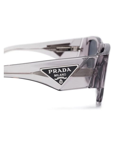 Prada Blue Enamel Triangle Logo Sunglasses