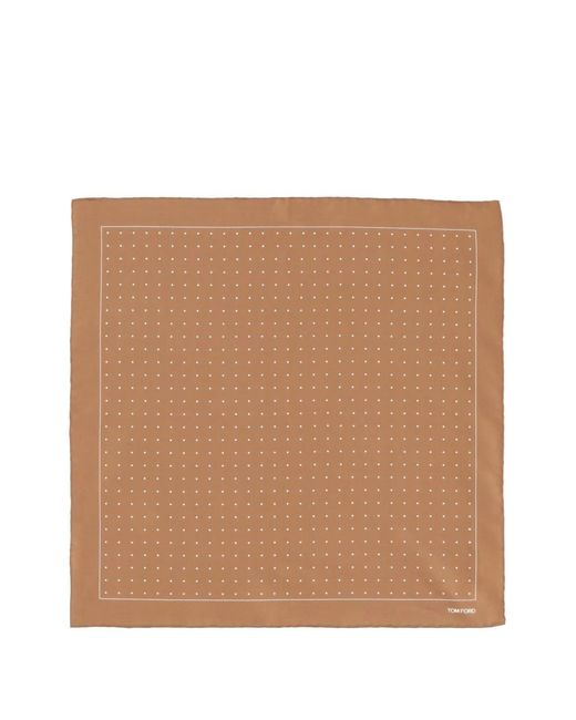Tom Ford Natural Polka-Dot Scarf for men