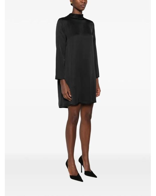 Dixie Black Bow-Detail Long-Sleeve Mini Dress
