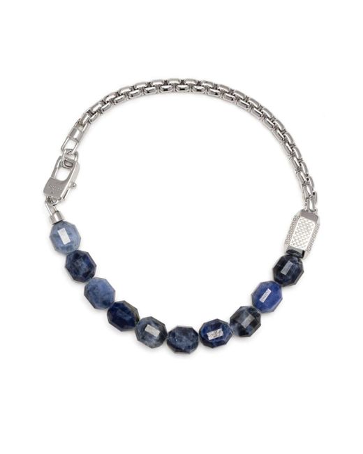 Tateossian Blue Hexade Beaded Bracelet for men
