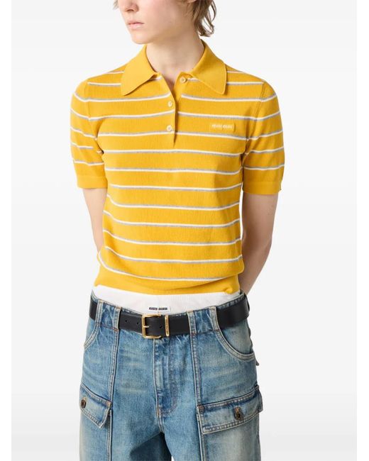 Miu Miu Blue Washed Patch-Pocket Denim Shorts