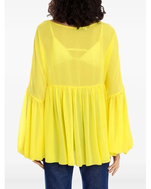 Olympiah Yellow Brisa Pleated Blouse