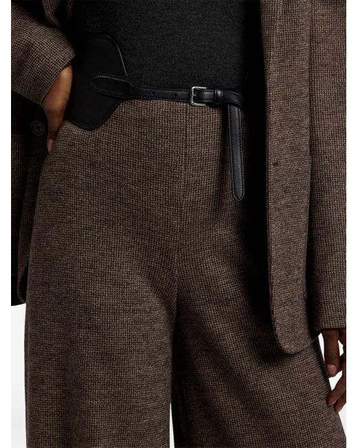 Ralph Lauren Brown Wool Tick-Weave Jersey Isaiah Trousers