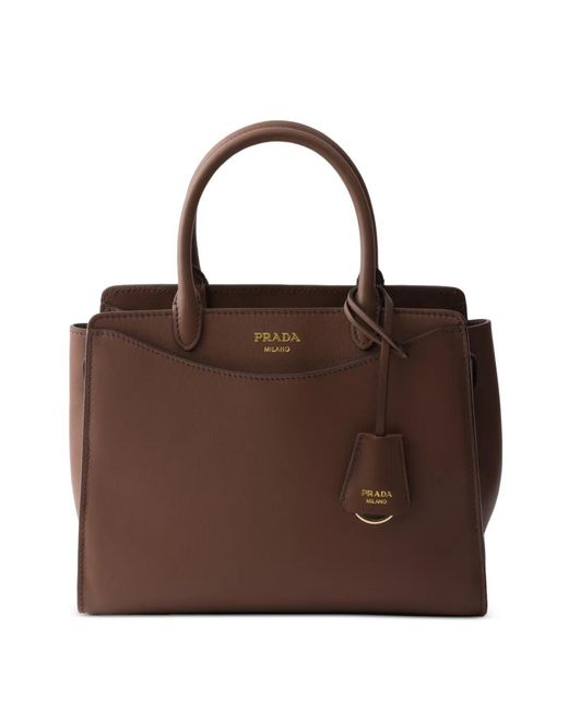 Prada Brown Medium Prelude Leather Handbag