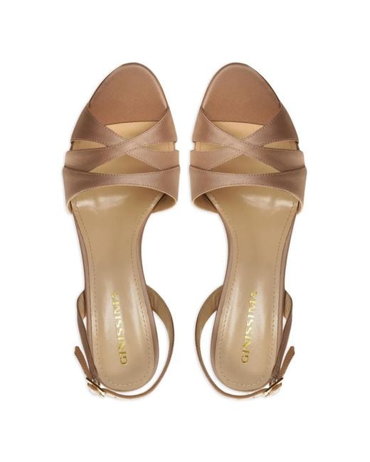 Ginissima Metallic Thalia Heeled Sandals