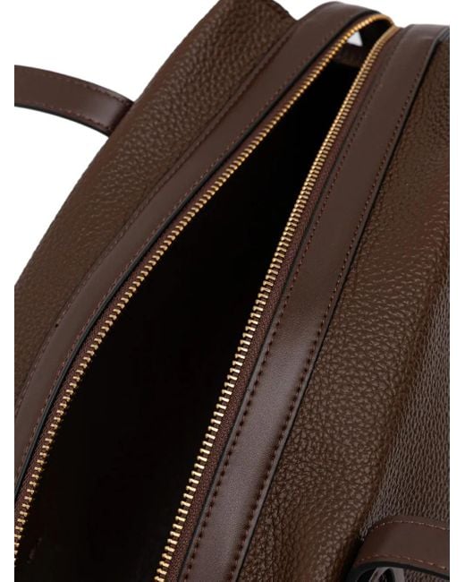 Twinset Brown Logo-Plaque Tote Bag